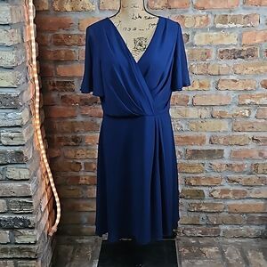 Lauren Ralph Lauren Blue flutter sleeve dress size 10